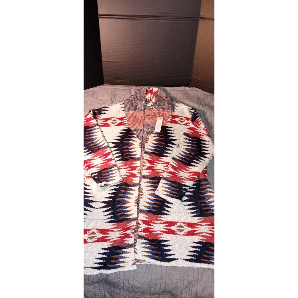 Natural Reflections Knit Cardigan Sweater Shawl Collar Open Front XXL
